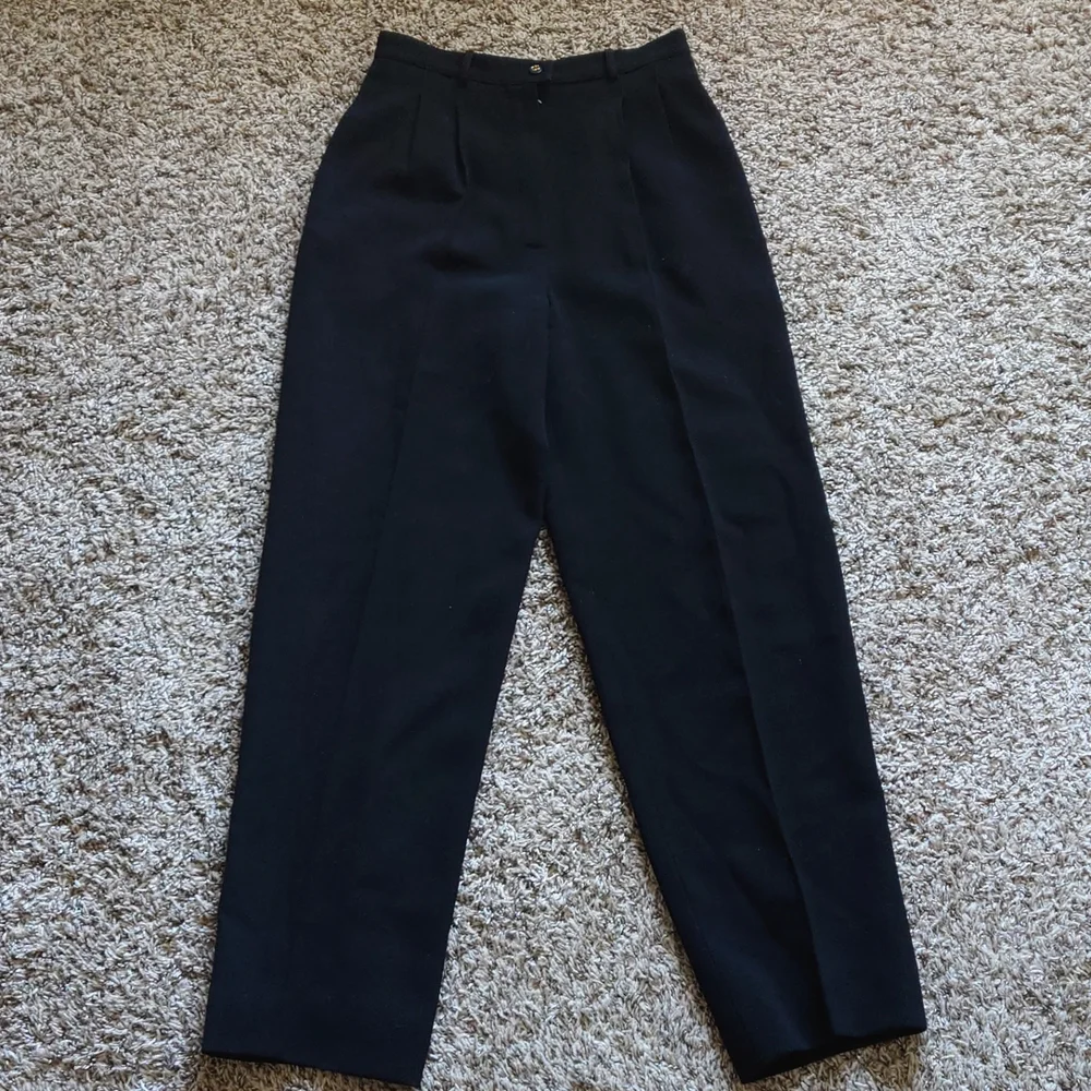 Vintage CHANEL pleated black dress pants - Picture 1 of 16